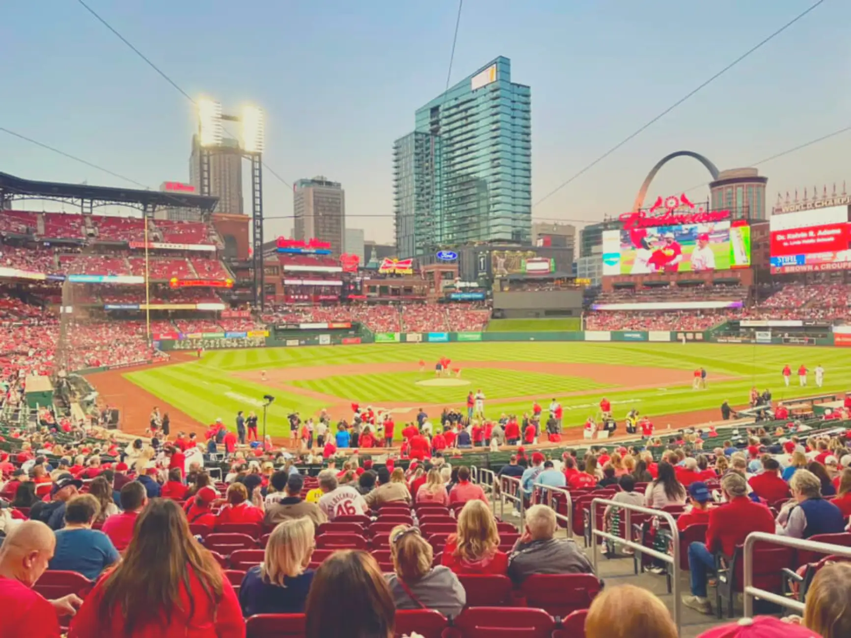 Match de baseball des St Louis Cardinals au Busch Stadium